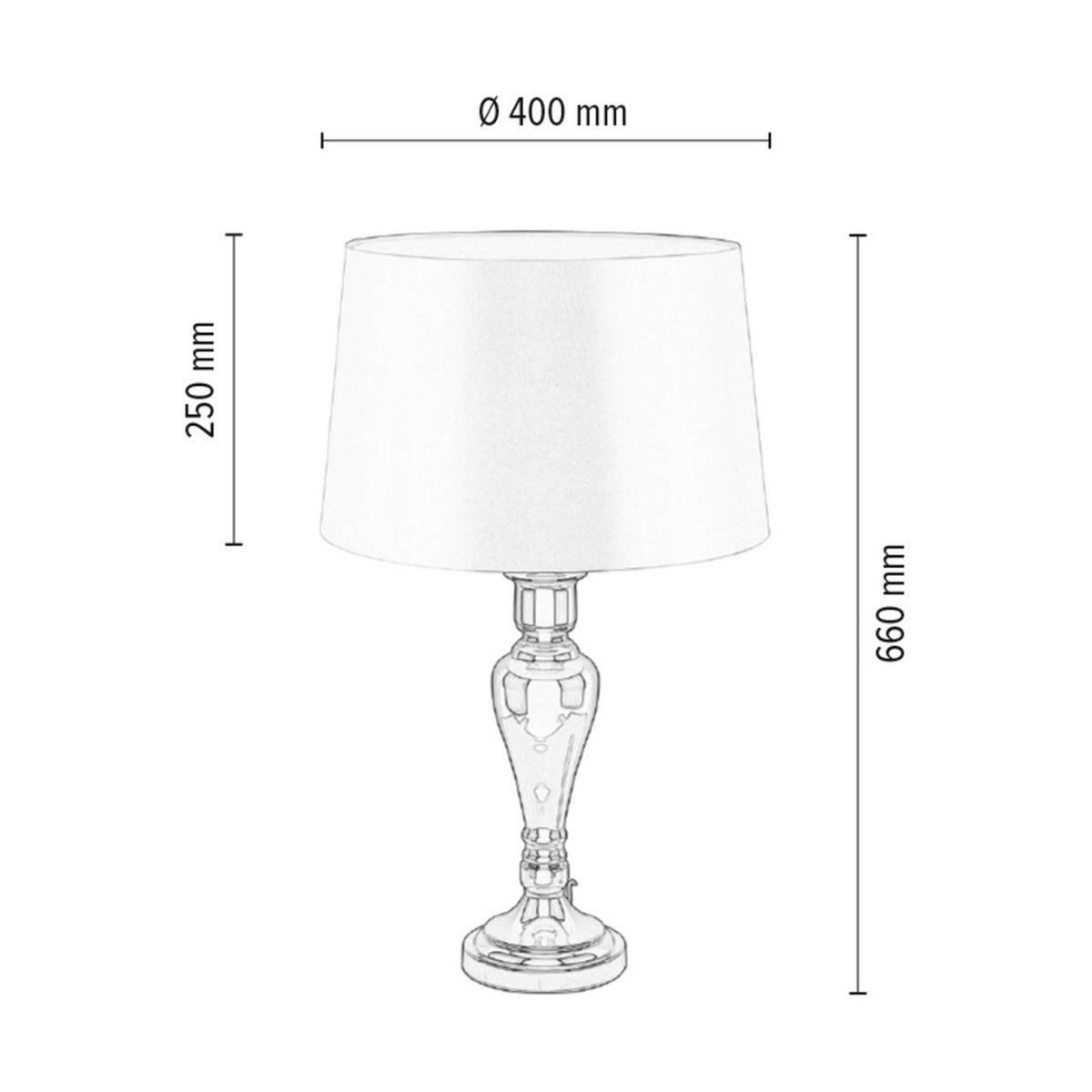 Lampada da Tavolo Adaja, Nero, Metallo, 40x40x66 cm, EPIKASA