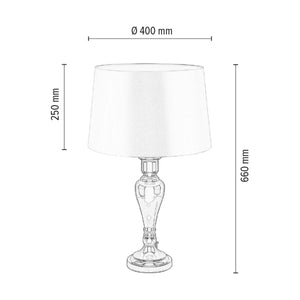 Lampada da Tavolo Adaja, Nero, Metallo, 40x40x66 cm, EPIKASA