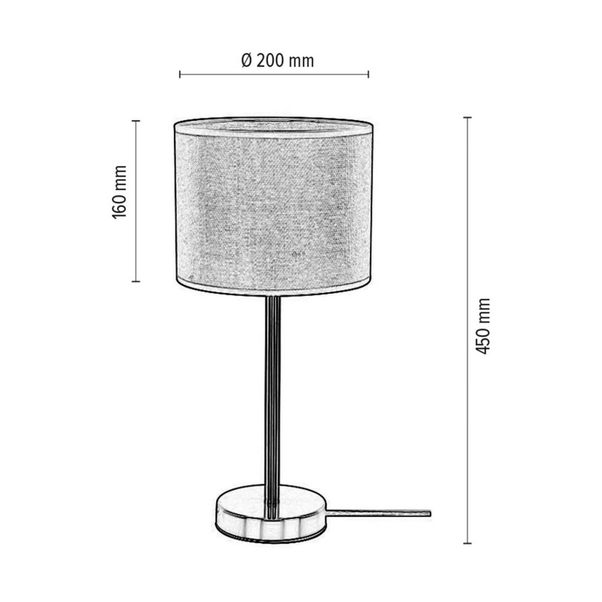 Lampada da Tavolo Gianni, Beige, Metallo, 20x20x45 cm, EPIKASA