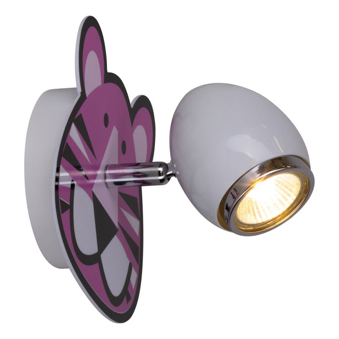 Lampada a Parete per Bambini Baby, Bianco, Metallo, 14x14x15 cm, Epikasa