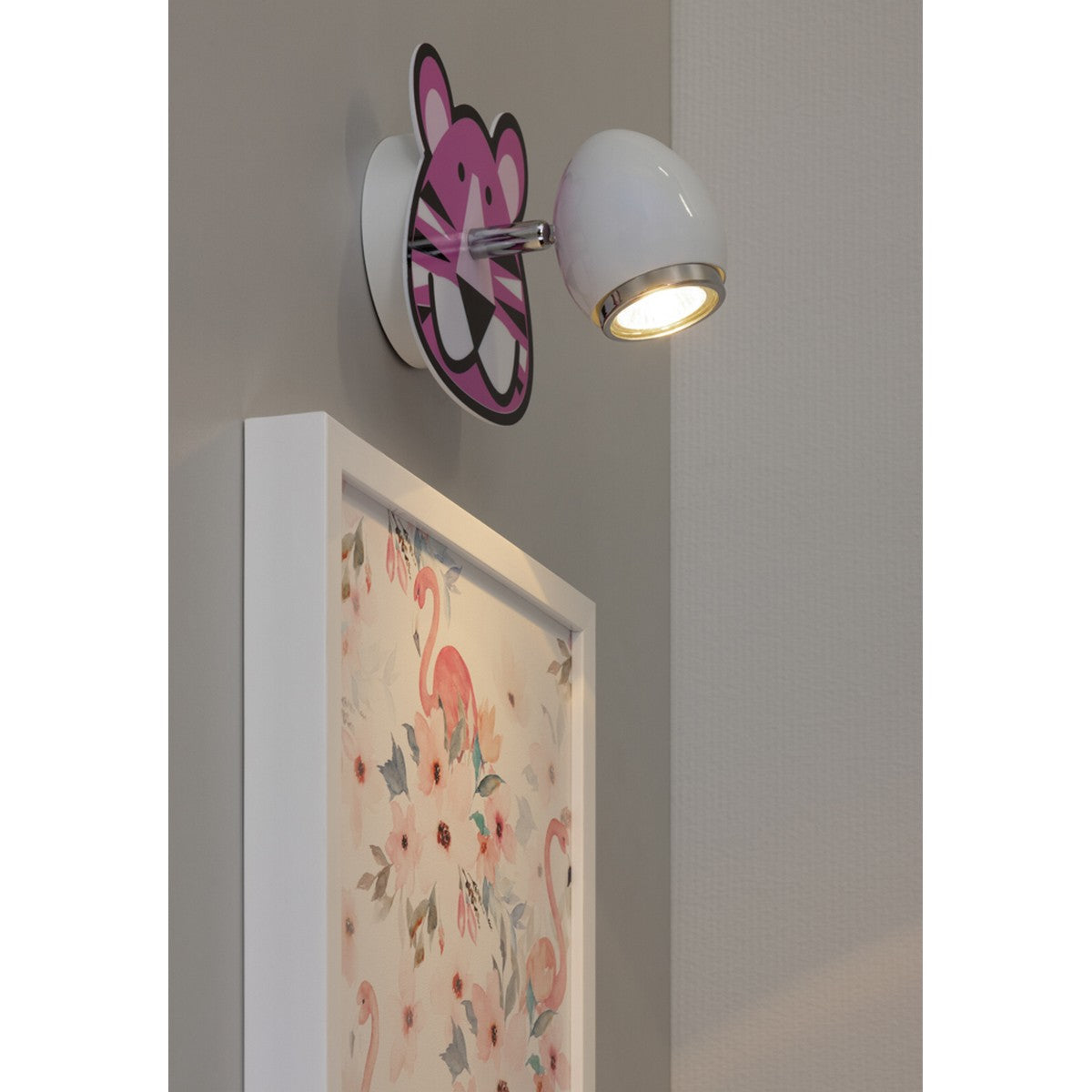 Lampada a Parete per Bambini Baby, Bianco, Metallo, 14x14x15 cm, Epikasa