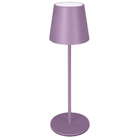 Lampada da Tavolo Ricaricabile Agata 2, Viola, Metallo, 12x12x37 cm, Majestic