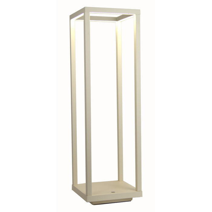 Lampada da Tavolo Ricaricabile Lea, Bianco, Metallo, 14x14x47 cm, Majestic