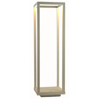 Lampada da Tavolo Ricaricabile Lea, Bianco, Metallo, 14x14x47 cm, Majestic