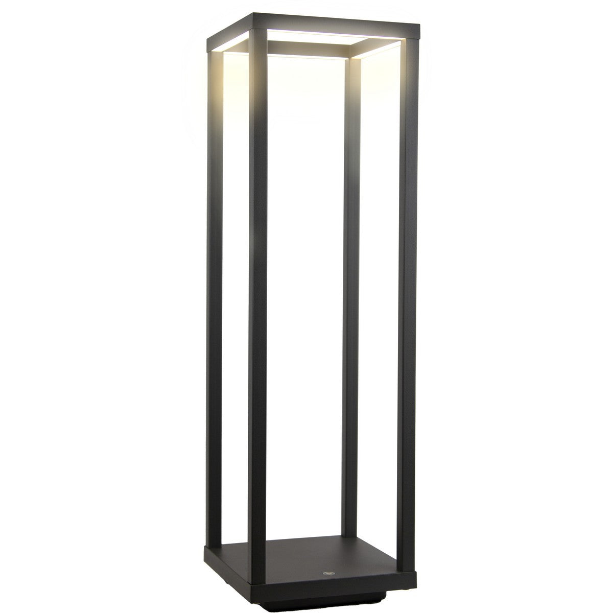 Lampada da Tavolo Ricaricabile Lea, Grigio, Metallo, 14x14x47 cm, Majestic