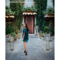 Lampada da Tavolo Ricaricabile Lea, Grigio, Metallo, 14x14x67 cm, Majestic