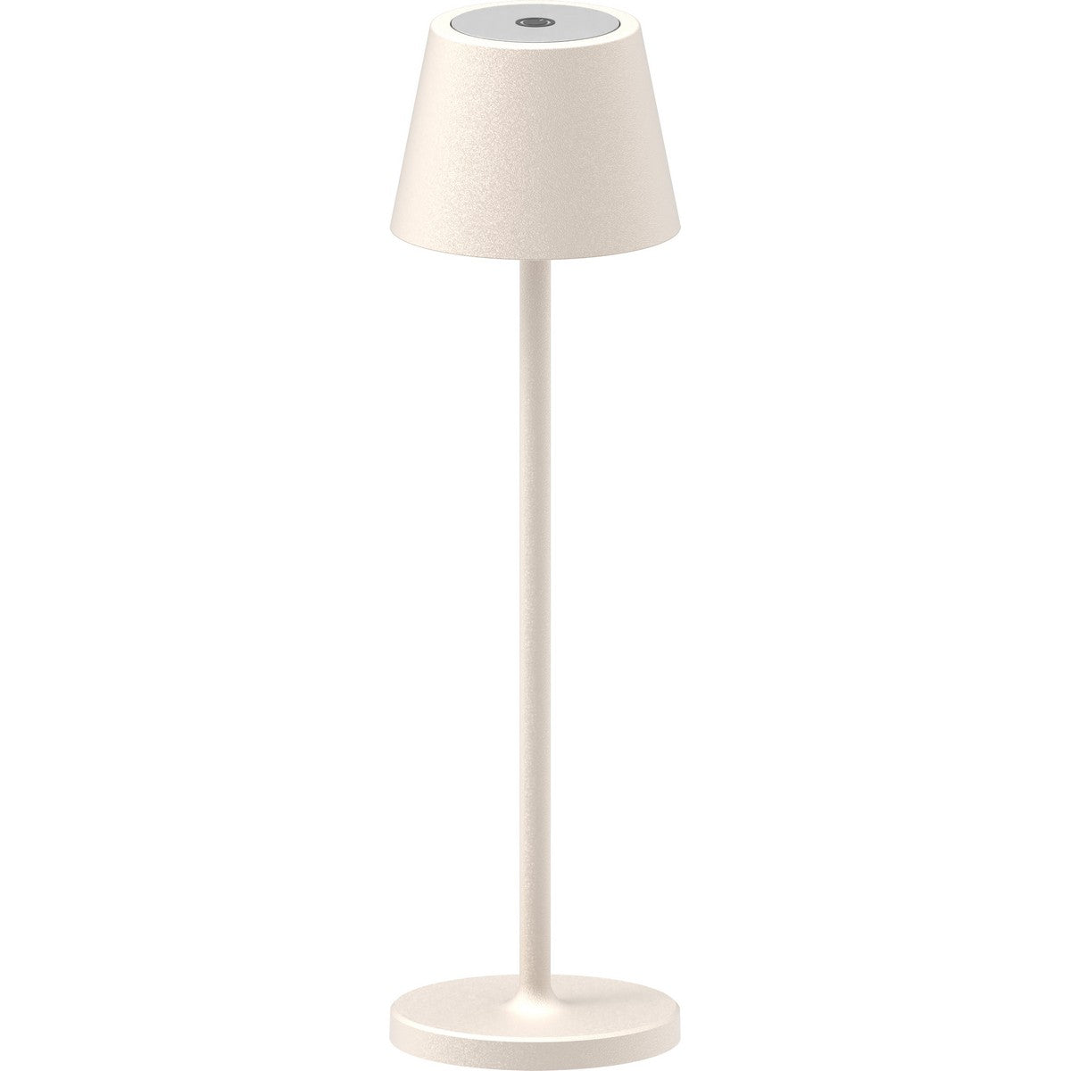 Lampada da Tavolo Ricaricabile Gaia, Beige, Metallo, 7,5x7,5x27 cm, Majestic