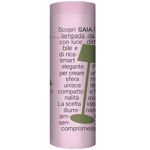 Lampada da Tavolo Ricaricabile Gaia, Verde, Metallo, 7,5x7,5x27 cm, Majestic