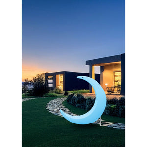 Sedia a Mezzaluna Luminosa Hammy, Bianco, Plastica, 138x40x104,5 cm, Majestic