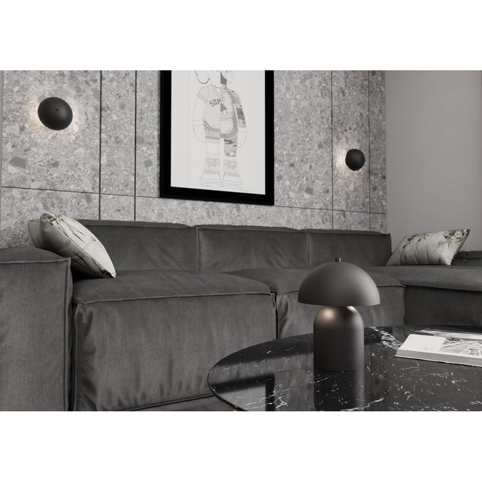 Lampada a Parete Mush, Nero, Metallo, 18x15x15 cm, Seven Design