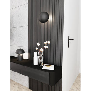 Lampada a Parete Mush, Nero, Metallo, 18x15x15 cm, Seven Design