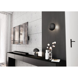 Lampada a Parete Mush, Nero, Metallo, 18x15x15 cm, Seven Design