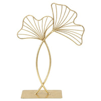 Scultura Foglia 63, Oro, Metallo, 25x8,5x35 cm, Seven Design