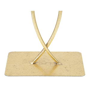 Scultura Foglia 63, Oro, Metallo, 25x8,5x35 cm, Seven Design