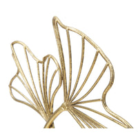 Scultura Foglia 63, Oro, Metallo, 25x8,5x35 cm, Seven Design