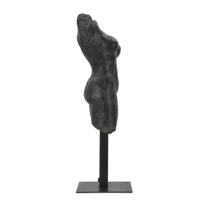 Scultura Donna 2, Nero, Poliresina, 19x17x50 cm, Seven Design
