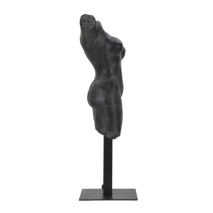 Scultura Donna 2, Nero, Poliresina, 19x17x50 cm, Seven Design
