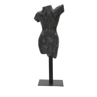Scultura Donna 2, Nero, Poliresina, 19x17x50 cm, Seven Design