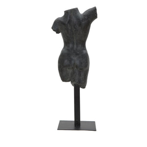 Scultura Donna 2, Nero, Poliresina, 19x17x50 cm, Seven Design