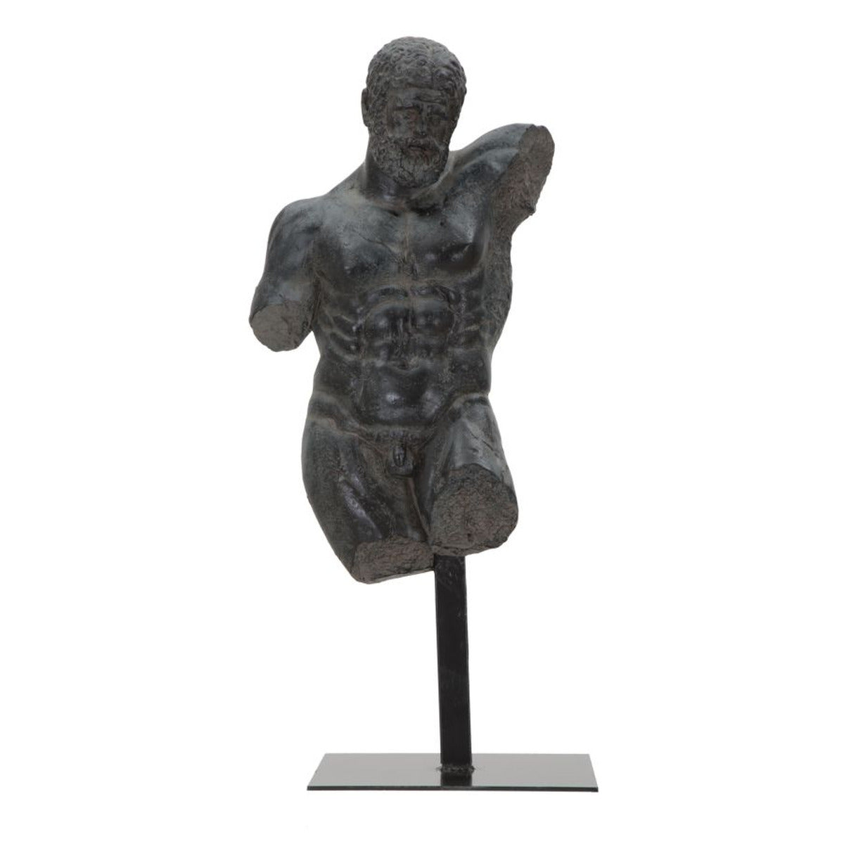 Scultura Uomo 1, Nero, Poliresina, 26x22x57,5 cm, Seven Design