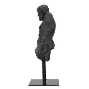 Scultura Uomo 1, Nero, Poliresina, 26x22x57,5 cm, Seven Design