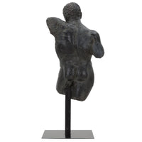 Scultura Uomo 1, Nero, Poliresina, 26x22x57,5 cm, Seven Design