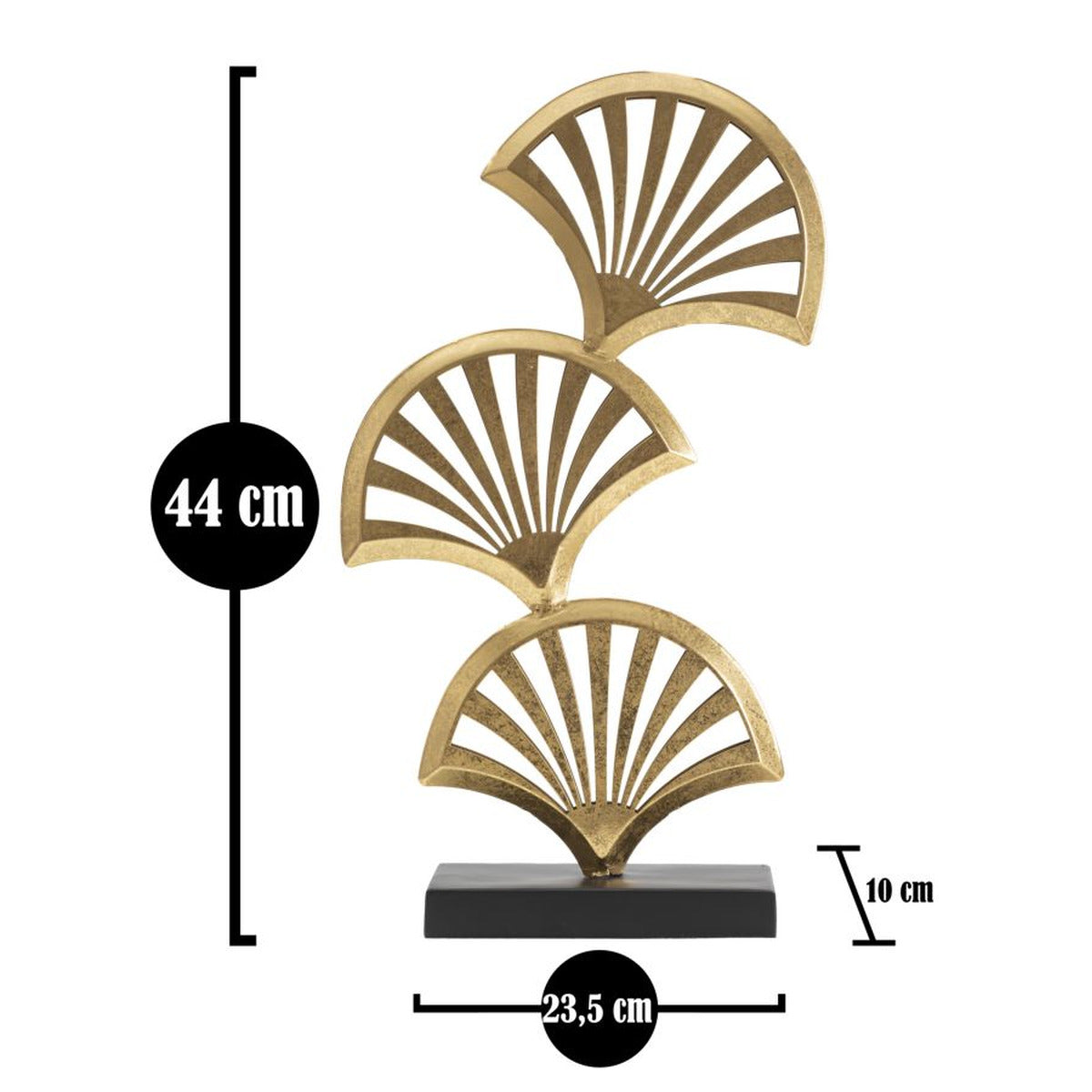 Scultura Liberty, Oro, Metallo, 10x23,5x44 cm, Seven Design
