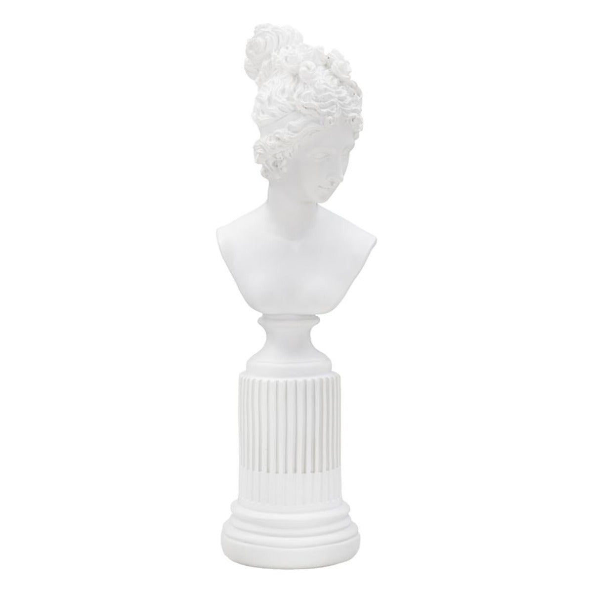 Scultura Grecia 7, Bianco, Poliresina, 11x10x35,5 cm, Seven Design