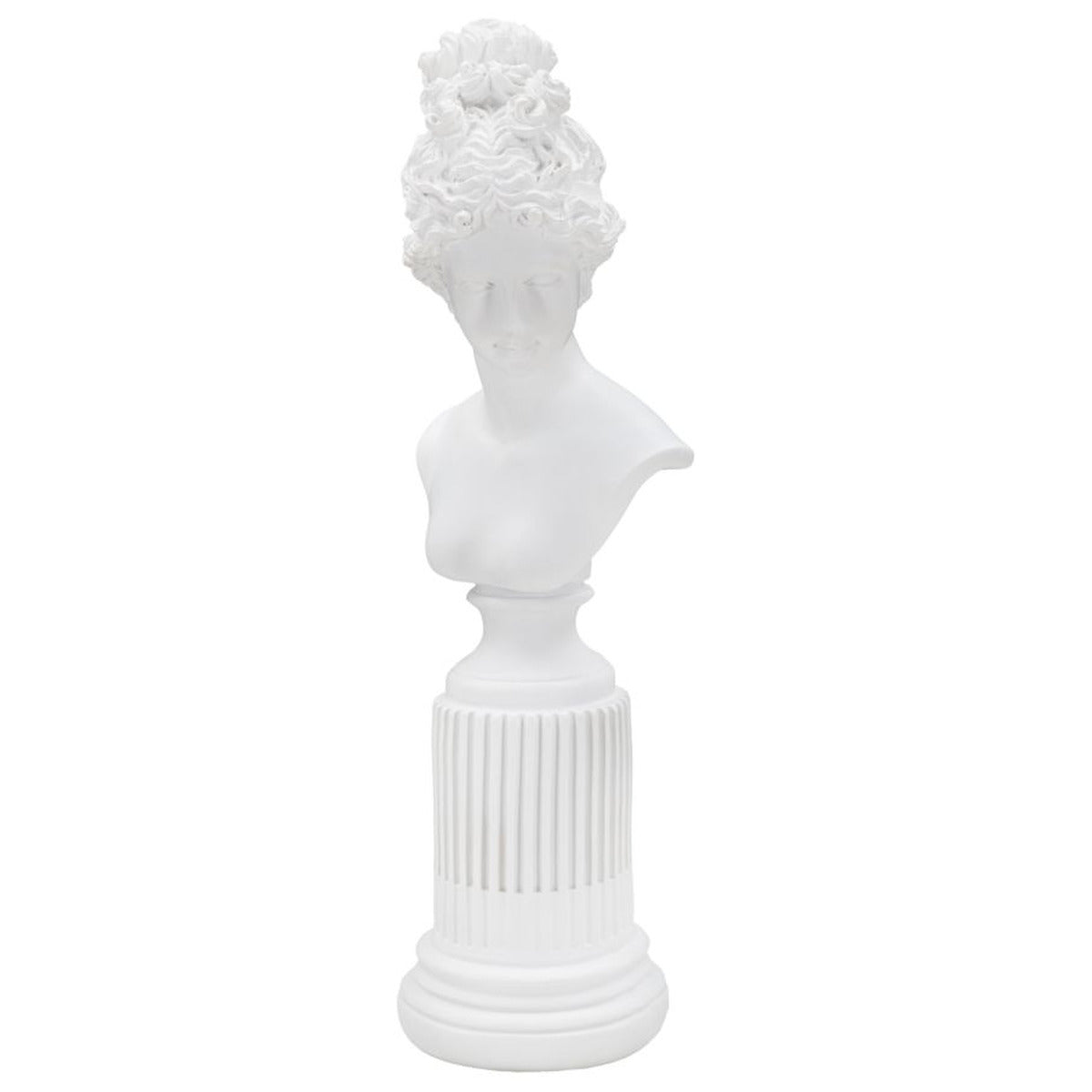 Scultura Grecia 7, Bianco, Poliresina, 11x10x35,5 cm, Seven Design