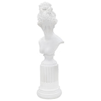 Scultura Grecia 7, Bianco, Poliresina, 11x10x35,5 cm, Seven Design