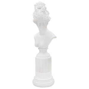 Scultura Grecia 7, Bianco, Poliresina, 11x10x35,5 cm, Seven Design