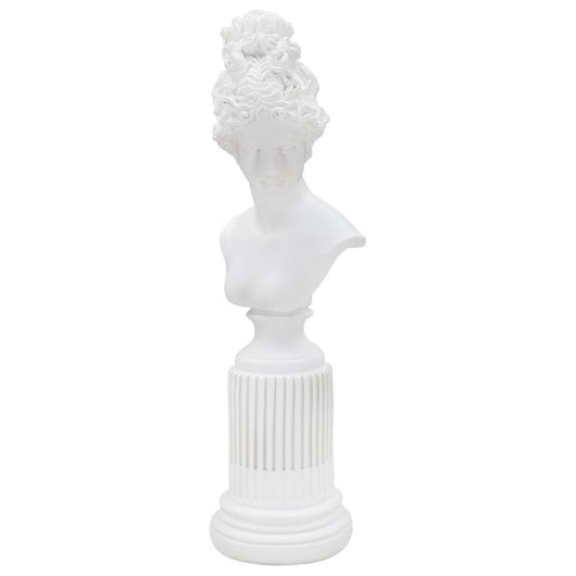 Scultura Grecia 7, Bianco, Poliresina, 11x10x35,5 cm, Seven Design
