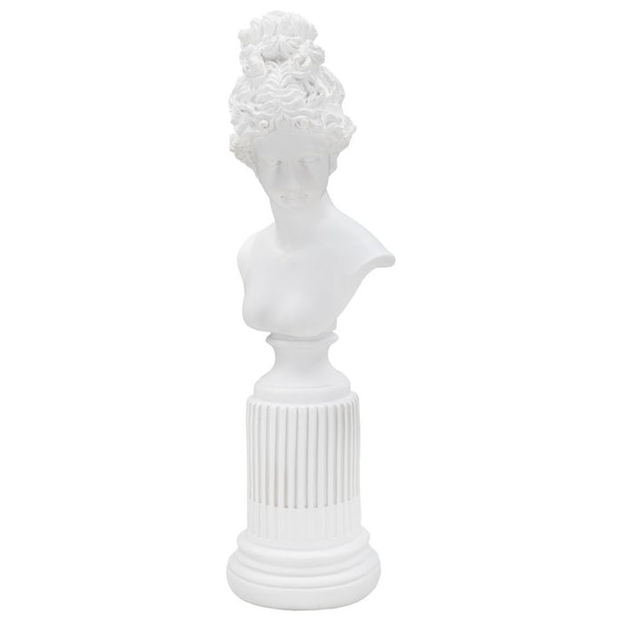 Scultura Grecia 7, Bianco, Poliresina, 11x10x35,5 cm, Seven Design