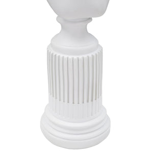 Scultura Grecia 7, Bianco, Poliresina, 11x10x35,5 cm, Seven Design