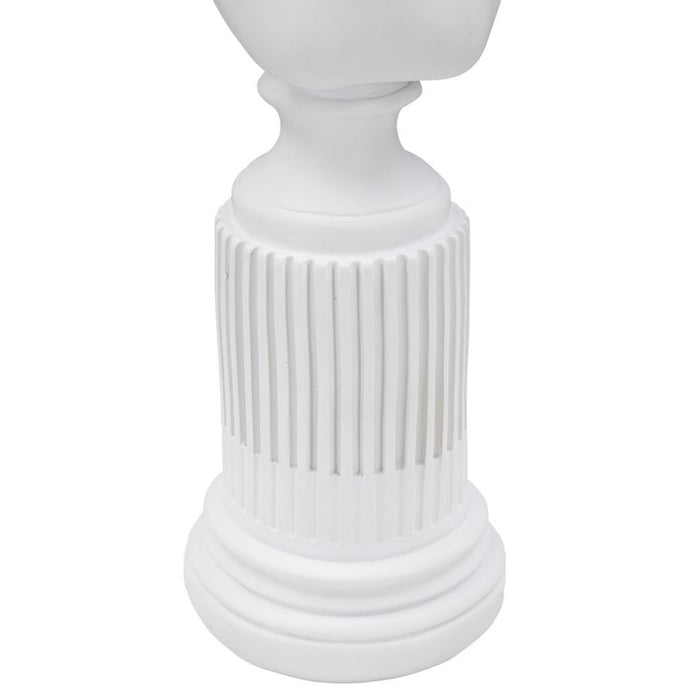 Scultura Grecia 7, Bianco, Poliresina, 11x10x35,5 cm, Seven Design