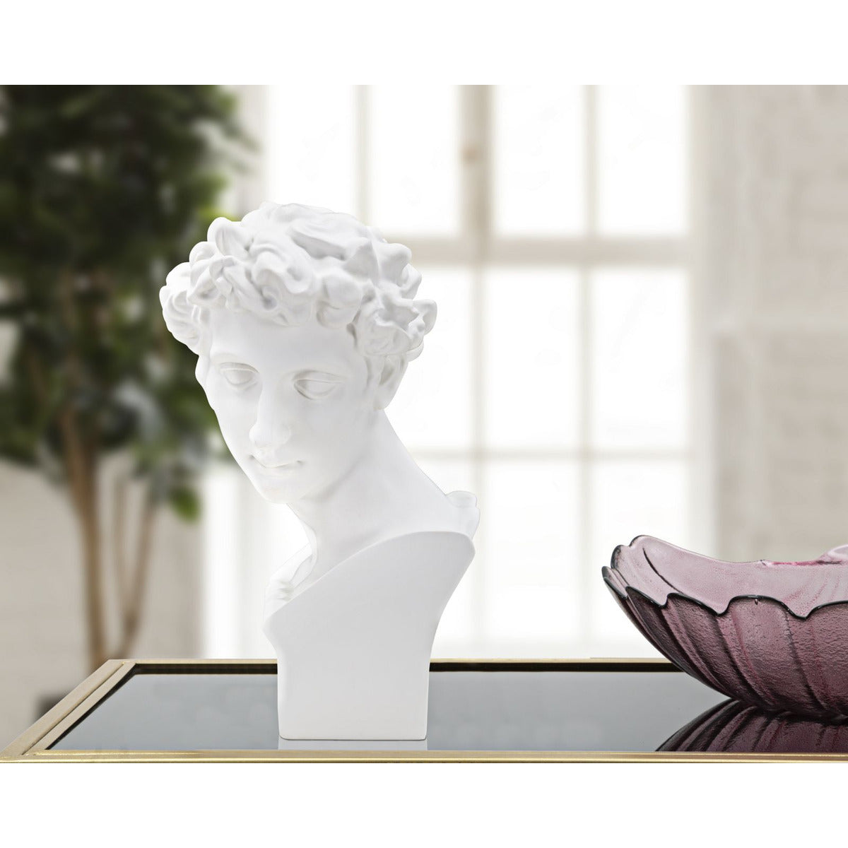 Scultura Grecia 4, Bianco, Poliresina, 20x17,5x30 cm, Seven Design