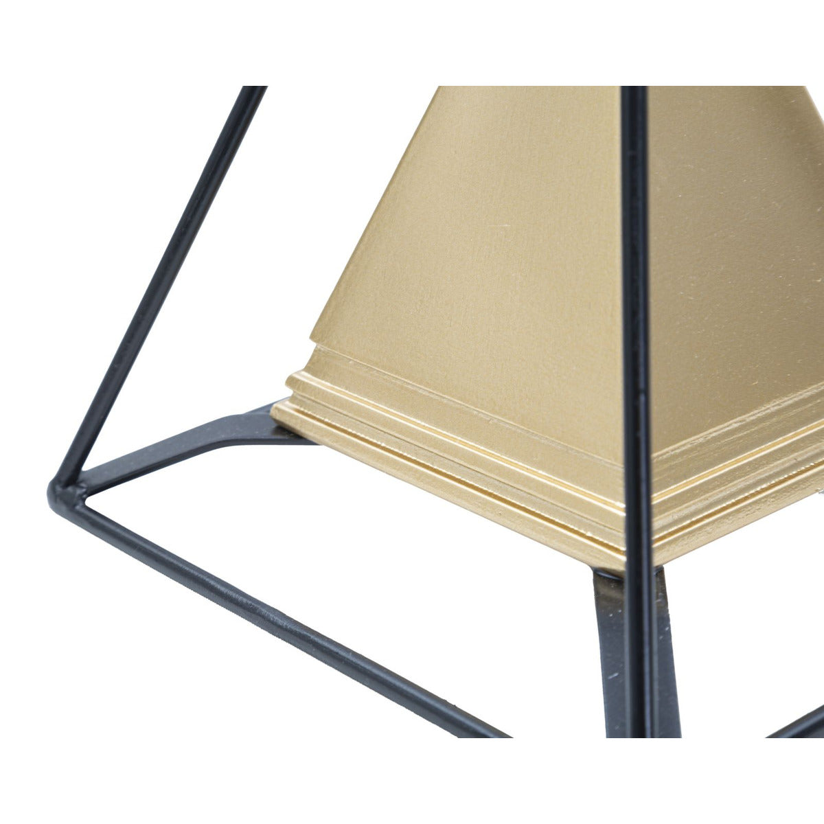 Scultura Piramide 1, Oro, Poliresina, 15x15x19,5 cm, Seven Design