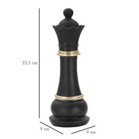 Scultura Scacchi 14, Nero, Poliresina, 9x9x25,5 cm, Seven Design