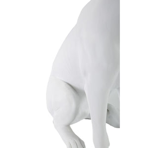 Scultura Cane 2, Bianco, Poliresina, 20x12,5x33 cm, Seven Design