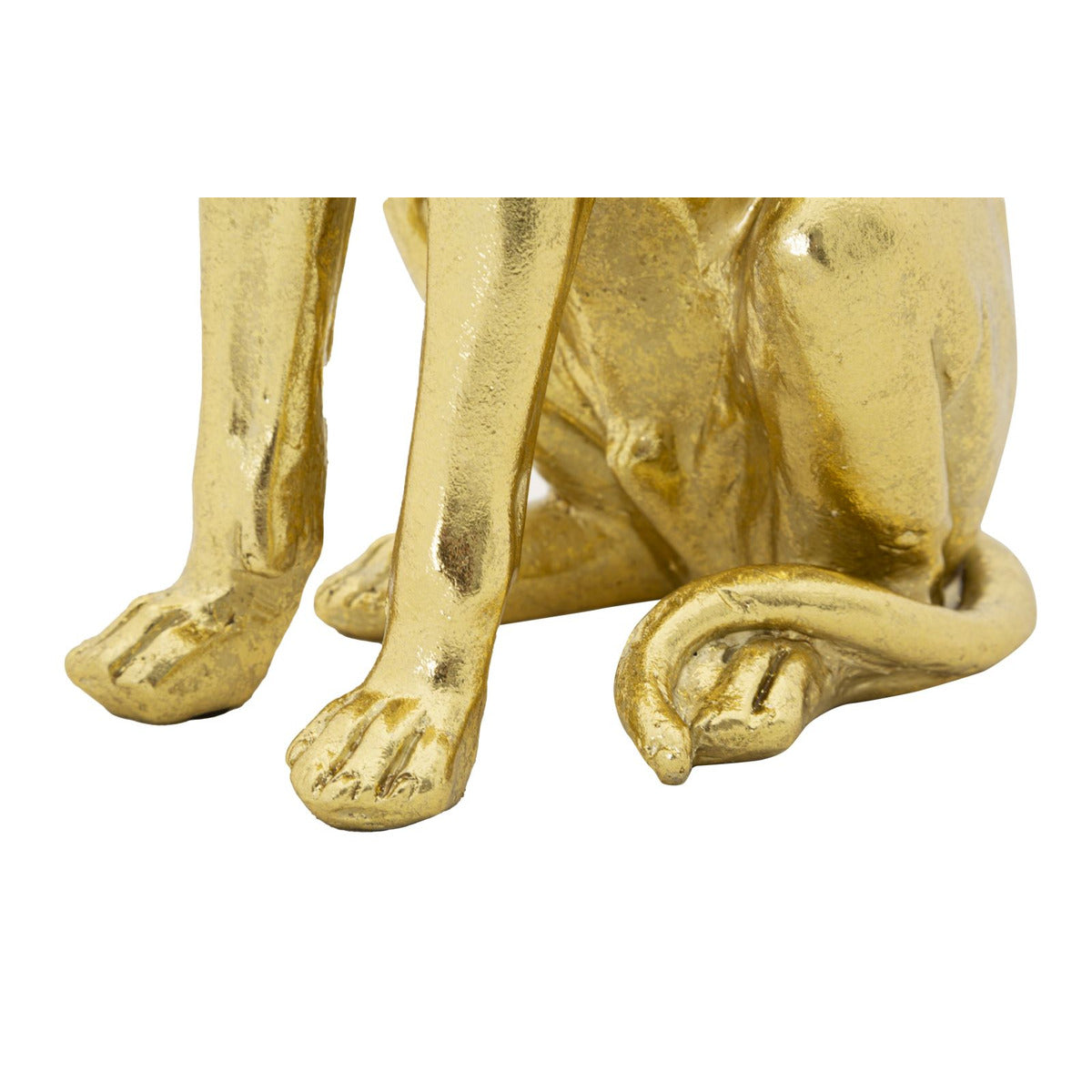 Scultura Cane 3, Oro, Poliresina, 20x12,5x33 cm, Seven Design