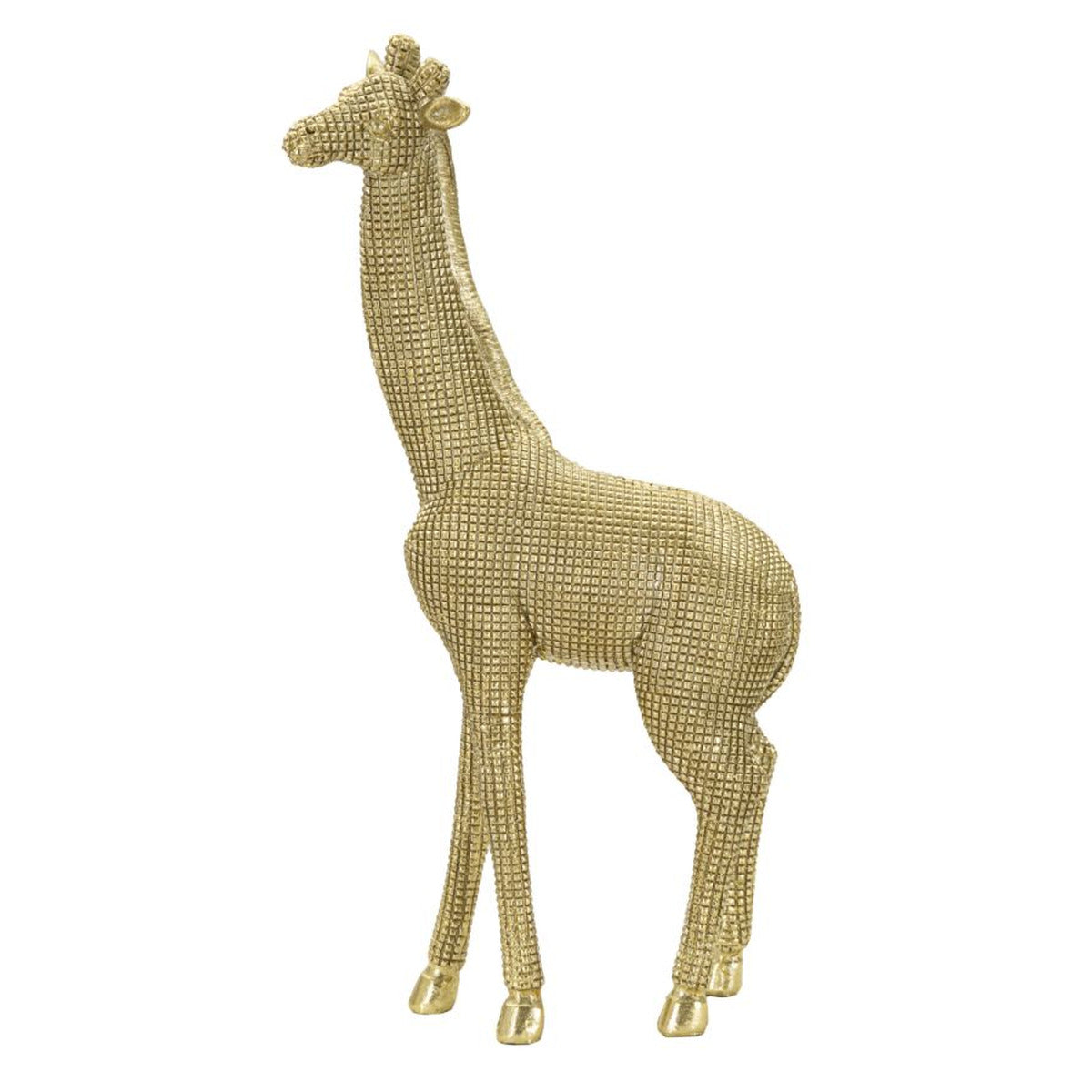 Scultura Giraffa 1, Oro, Poliresina, 19,8x8x40 cm, Seven Design