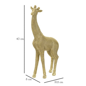Scultura Giraffa 1, Oro, Poliresina, 19,8x8x40 cm, Seven Design