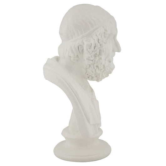 Scultura Grecia 5, Bianco, Poliresina, 12,9x12,5x25 cm, Seven Design