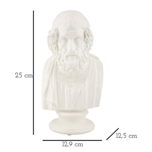 Scultura Grecia 5, Bianco, Poliresina, 12,9x12,5x25 cm, Seven Design