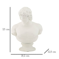 Scultura Grecia 6, Bianco, Poliresina, 18,2x12,8x25 cm, Seven Design