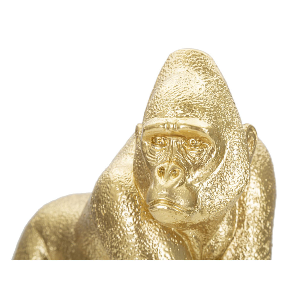 Scultura Gorilla 3, Oro, Poliresina, 24,3x13,9x22,8 cm, Seven Design