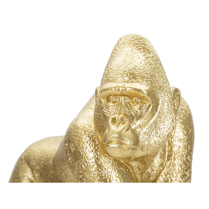 Scultura Gorilla 3, Oro, Poliresina, 24,3x13,9x22,8 cm, Seven Design