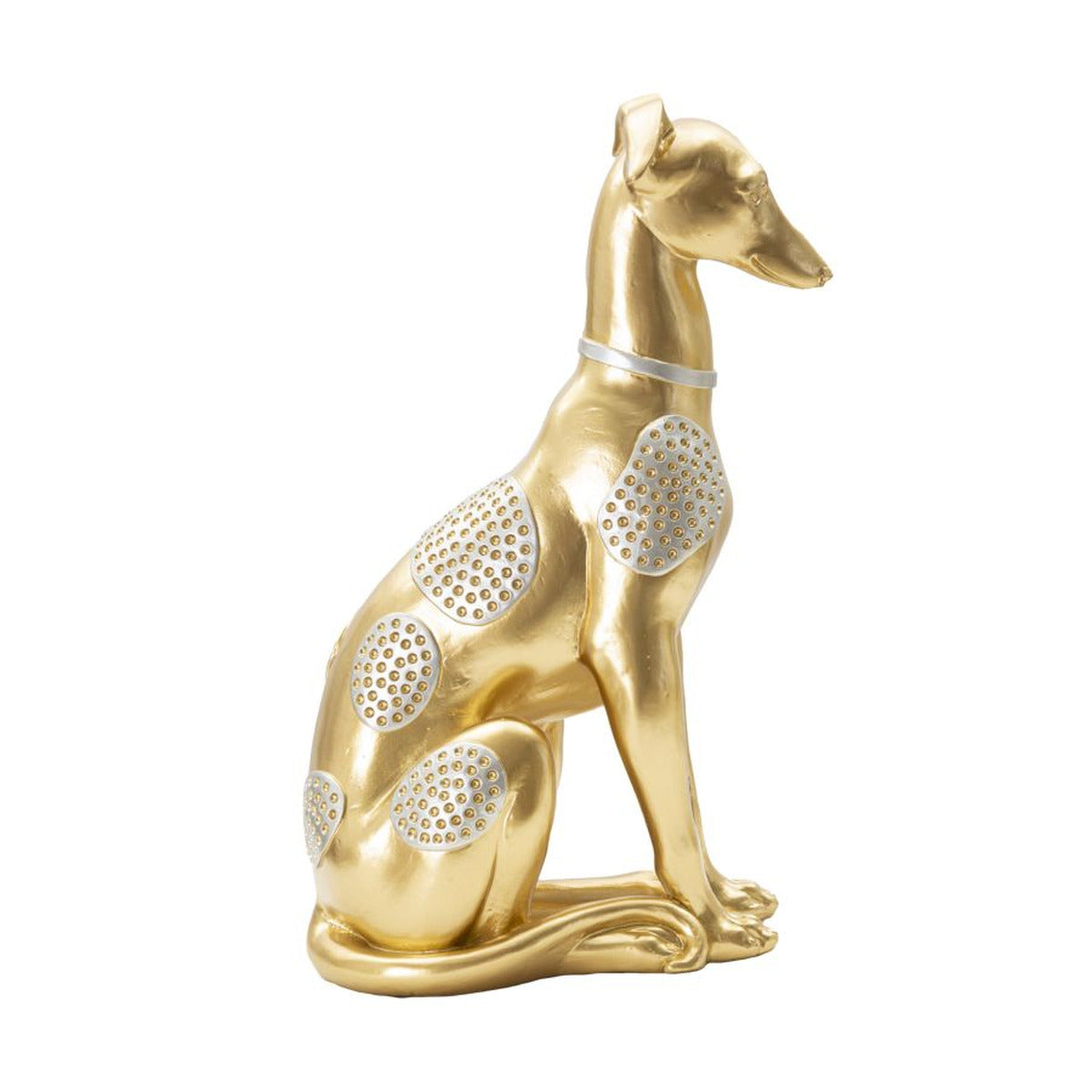 Scultura Cane 6, Oro, Poliresina, 19,8x10x29 cm, Seven Design