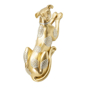 Scultura Cane 5, Oro, Poliresina, 32,2x9,5x18,3 cm, Seven Design