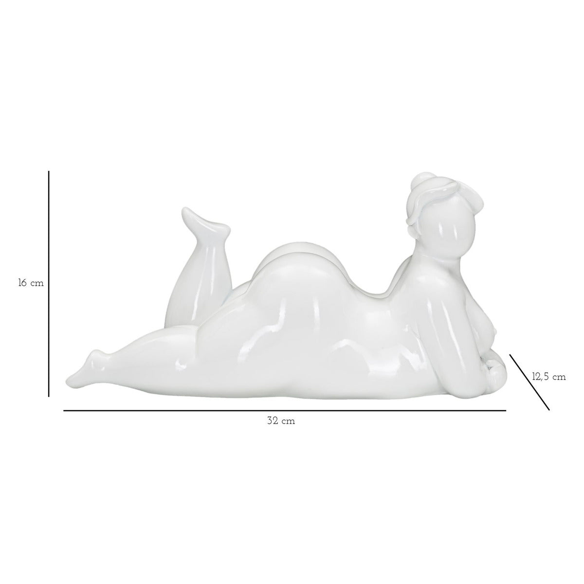 Scultura MF377, Bianco, Poliresina, 32x16x16 cm, Seven Design